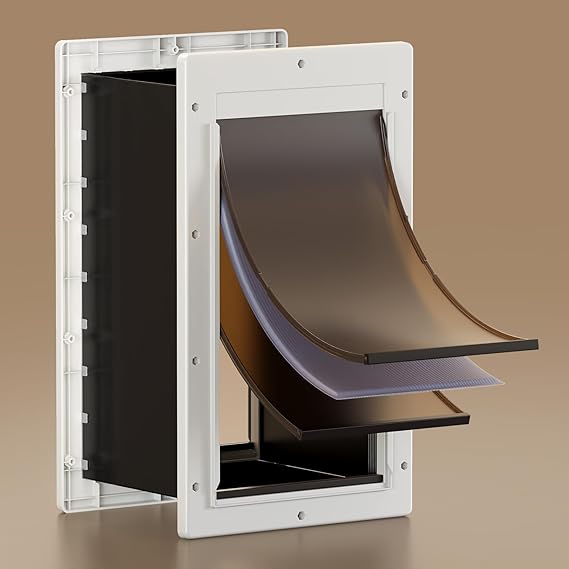 3-Flap Dog Door – Large Pet Door for Wall Installation